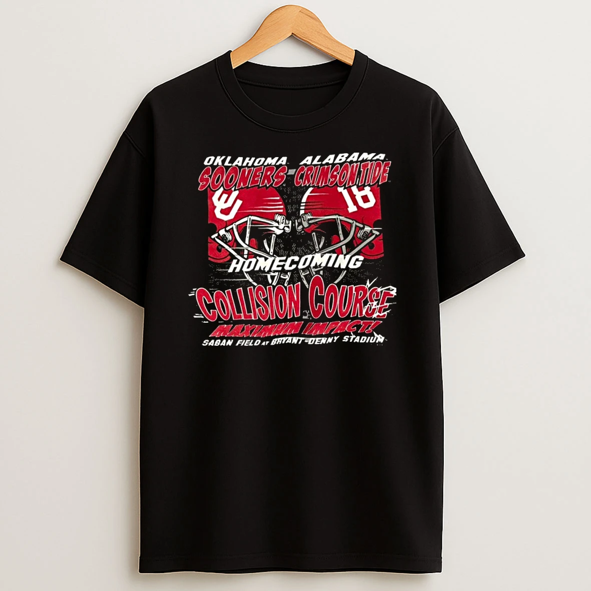 Alabama Crimson Tide Vs Oklahoma Sooners 2025 Homecoming Collision Course Tshirt Hoodie