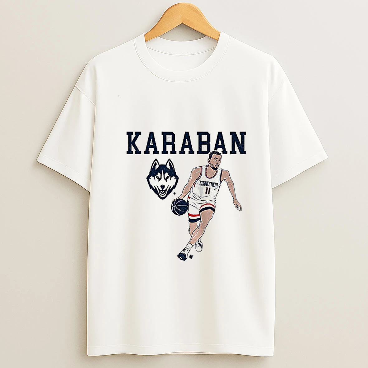 Alex Karaban Name Pose Uconn Huskies Basketball Big East Conference Tshirt Hoodie