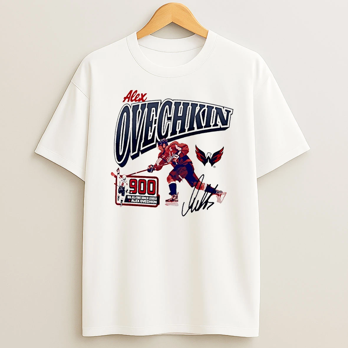 Alexander Ovechkin Washington Capitals 900th Career Goal Legacy Signature Circle Tshirt Hoodie
