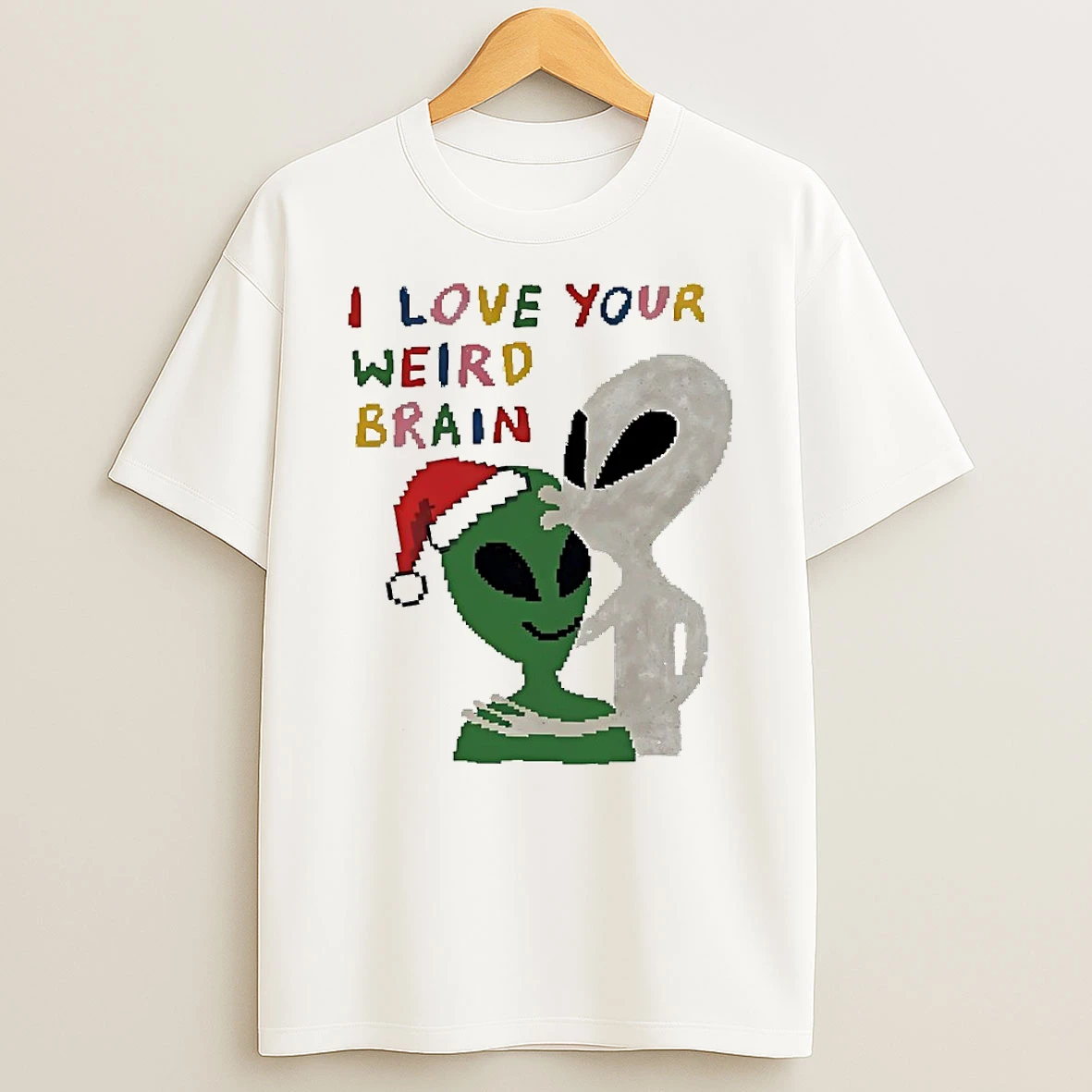Aliens I Love Your Weird Brain Circle Tshirt Hoodie