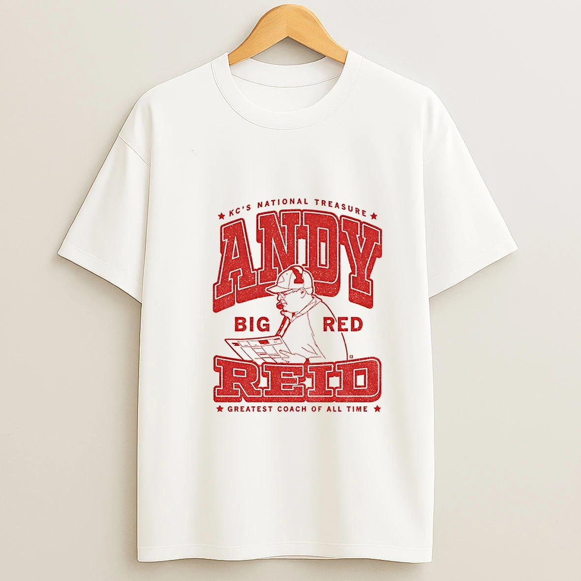 Andy Reid Kansas City Chiefs National Treasure Greatest Coach Of All Time Big Red 2025 Tshirt Hoodie