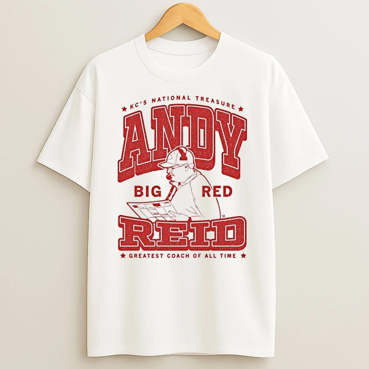 Andy Reid Max Collegiate Kc National Treasure Bigred Tshirt Hoodie
