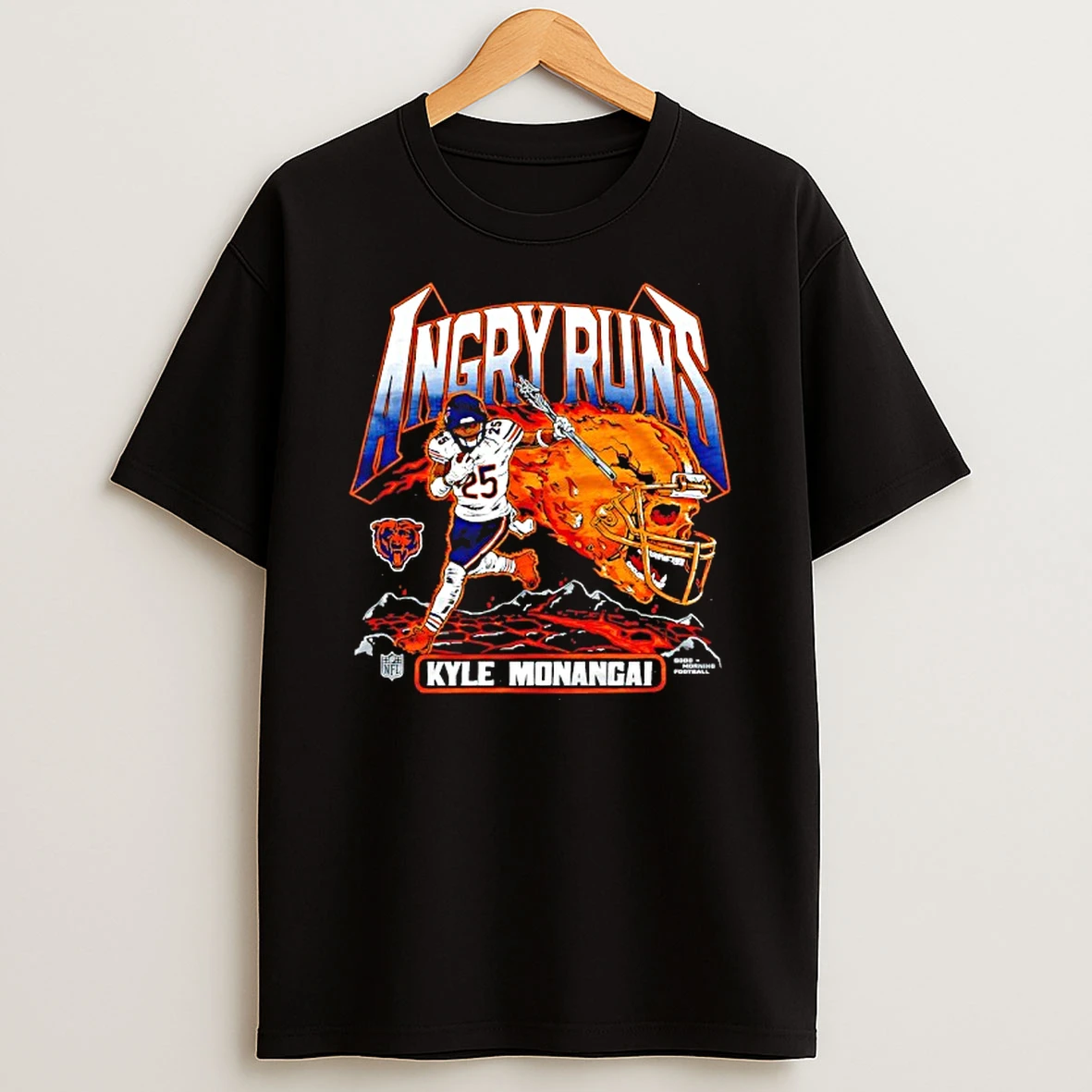 Angry Runs 2025 Chicago Bears Kyle Monangai Tshirt Hoodie
