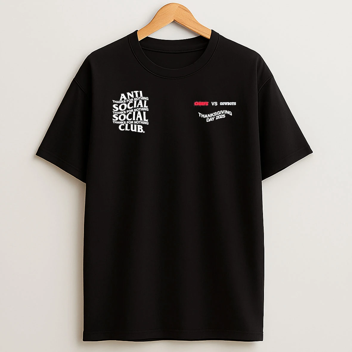 Anti Social Social Club Chiefs Vs Cowboys Thanksgiving Day 2025 Tshirt Hoodie