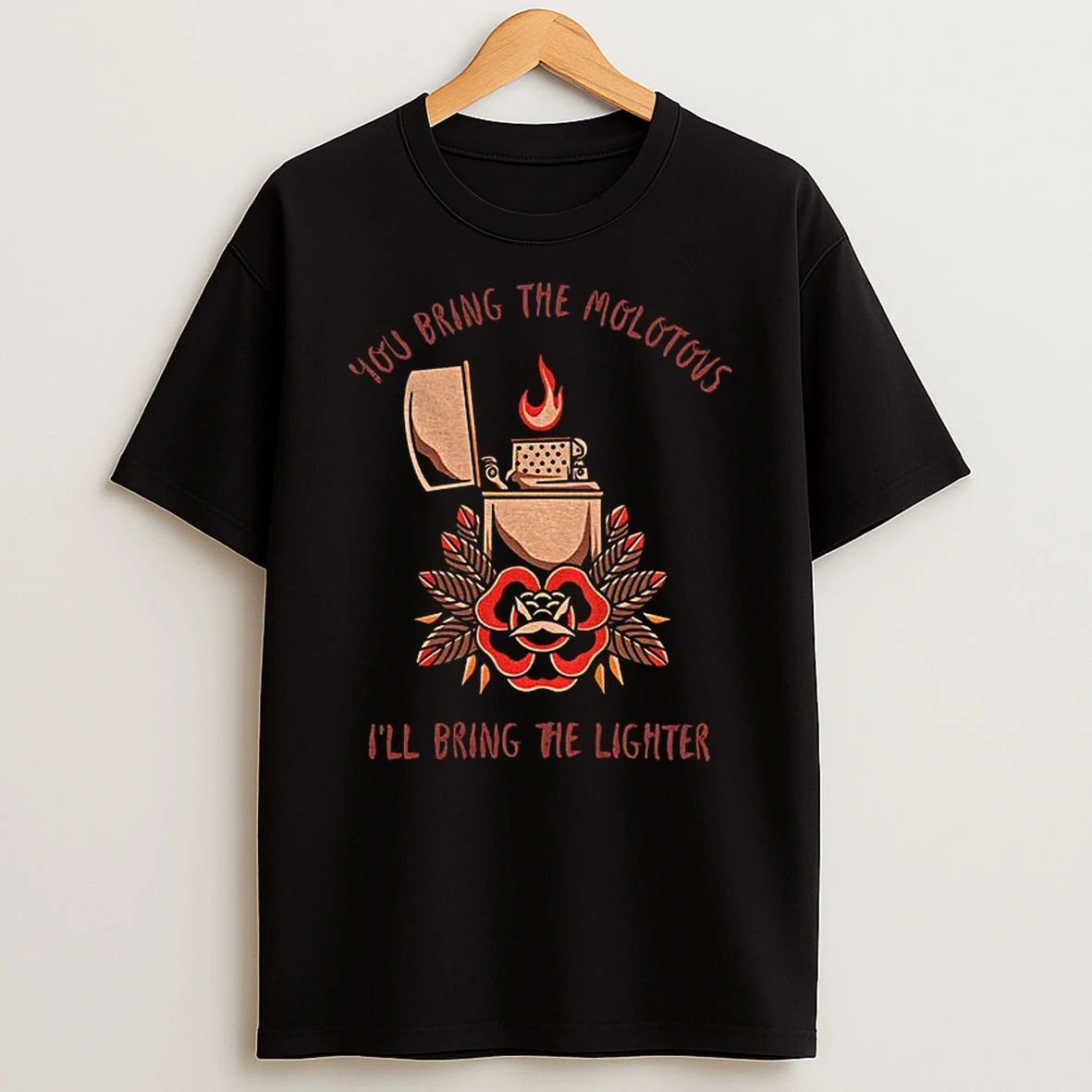 Antifa You Bring The Molotovs Ill Bring The Lighter Tshirt Hoodie