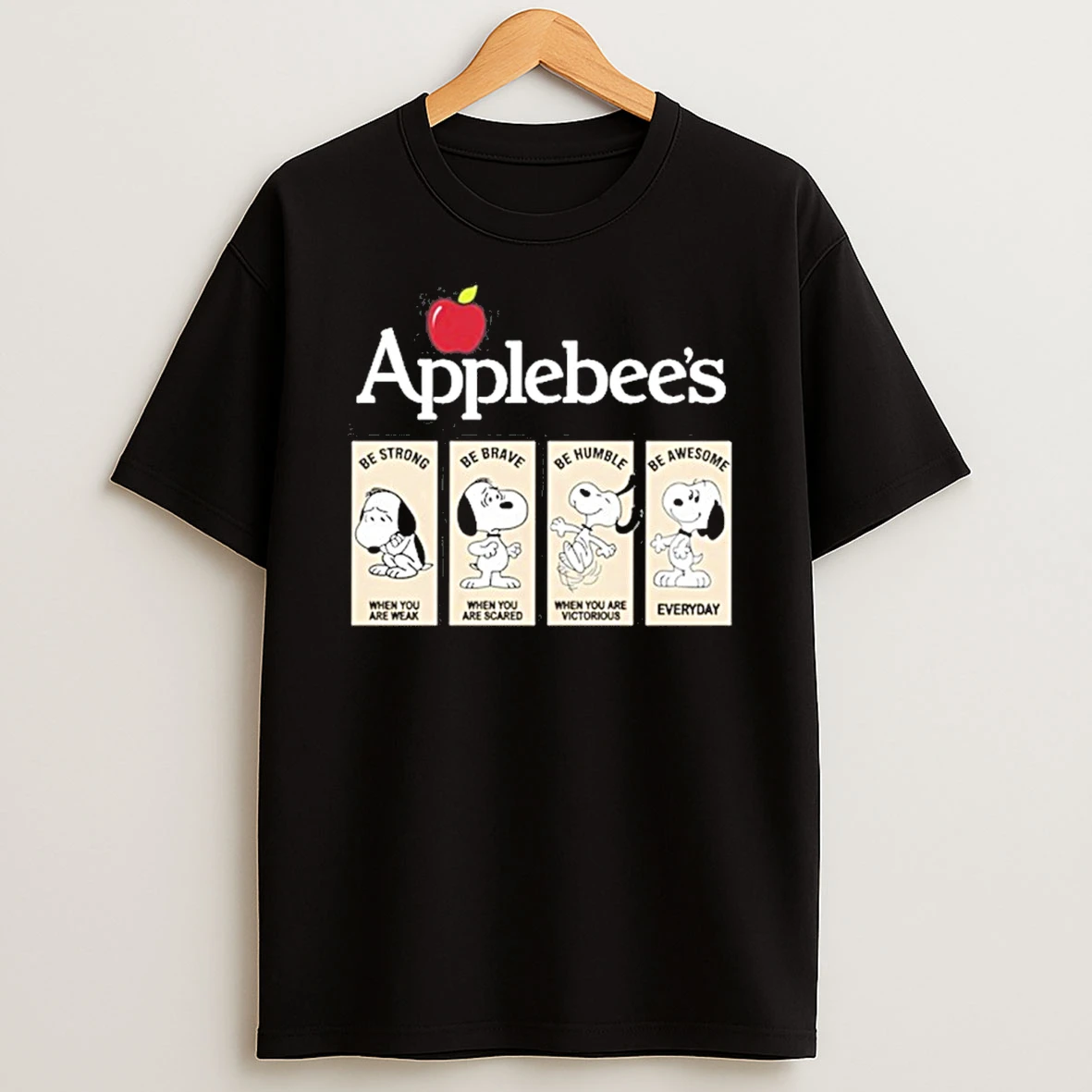 Applebees Snoopys Be Strong Be Brave Be Humble Be Awesome Tshirt Hoodie