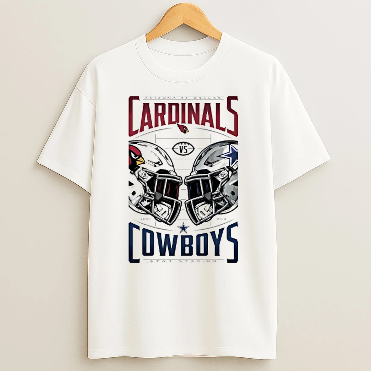 Arizona Cardinals At Dallas Cowboys 2025 Nfl Gameday Matchup Tshirt Hoodie