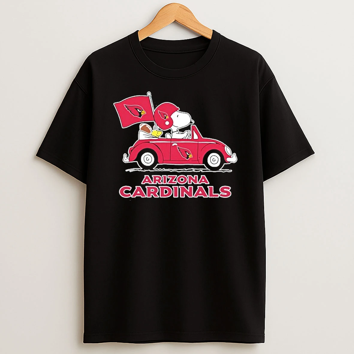 Arizona Cardinals Football X Snoopy Drive Car Tshirt Hoodie
