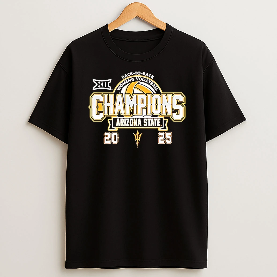 Arizona State Sun Devils Big 12 Volleyball Champions Back To Back Tshirt Hoodie