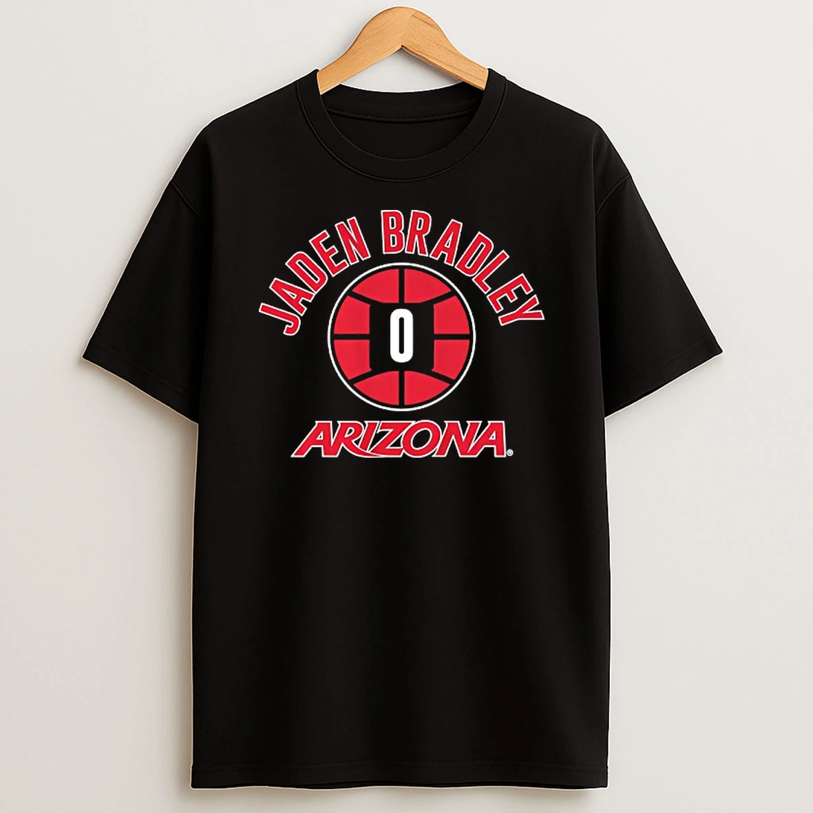 Arizona Wildcats Basketball Jaden Bradley 0 Name Number Ball Tshirt Hoodie