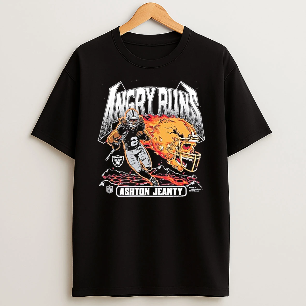 Ashton Jeanty Las Vegas Raiders 2025 Angry Runs Player Tshirt Hoodie