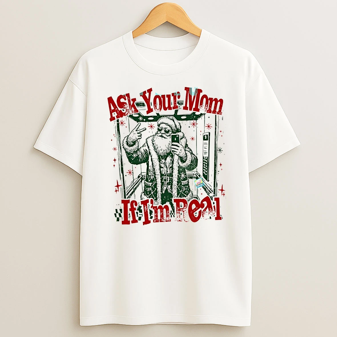 Ask Your Mom Sarcastic Santa If Im Real Santa Claus Merry Christmas Tshirt Hoodie