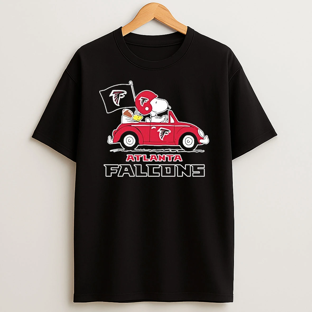 Atlanta Falcons Football X Snoopy Drive Car Tshirt Hoodie