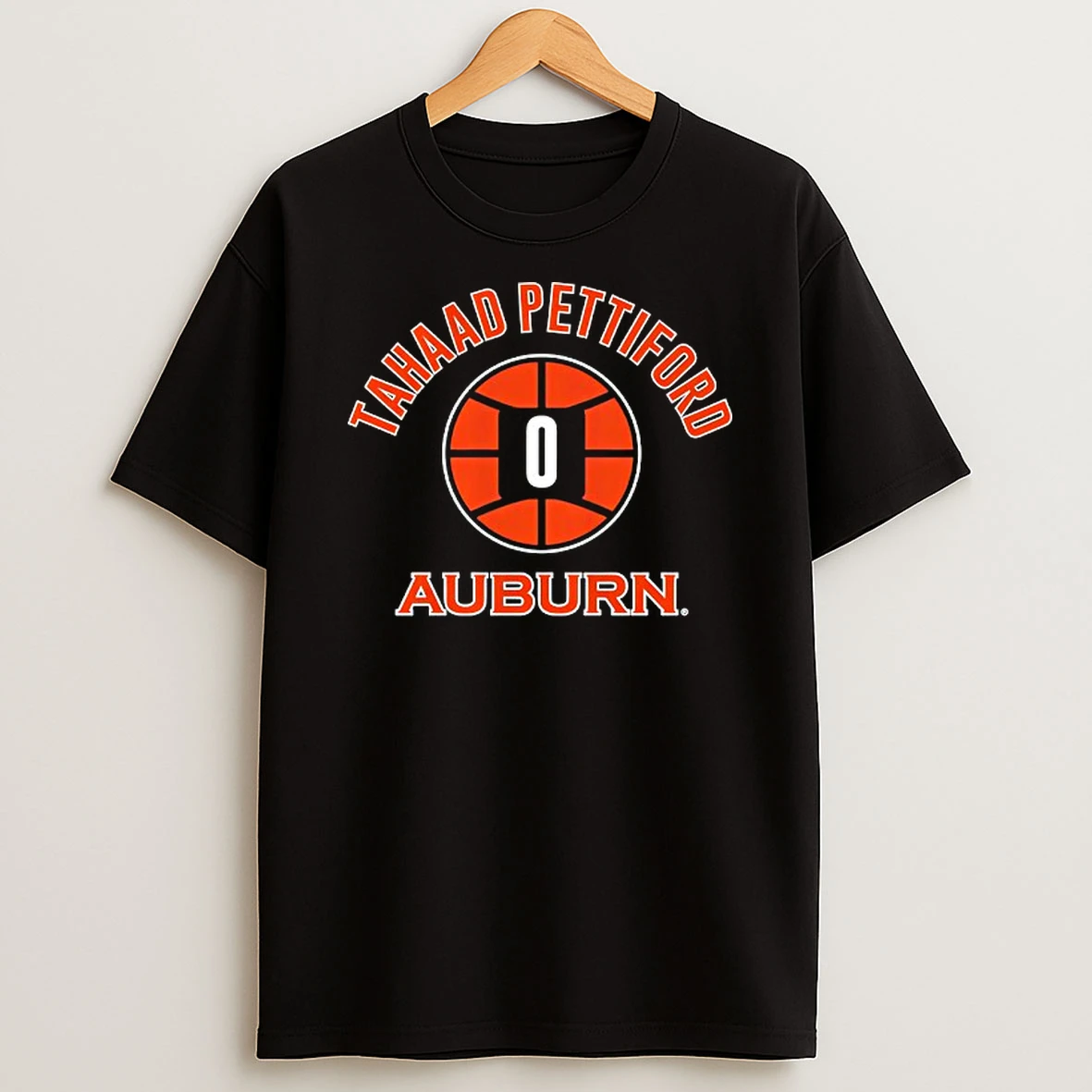 Auburn Tigers Basketball Tahaad Pettiford 0 Name Number Ball Tshirt Hoodie