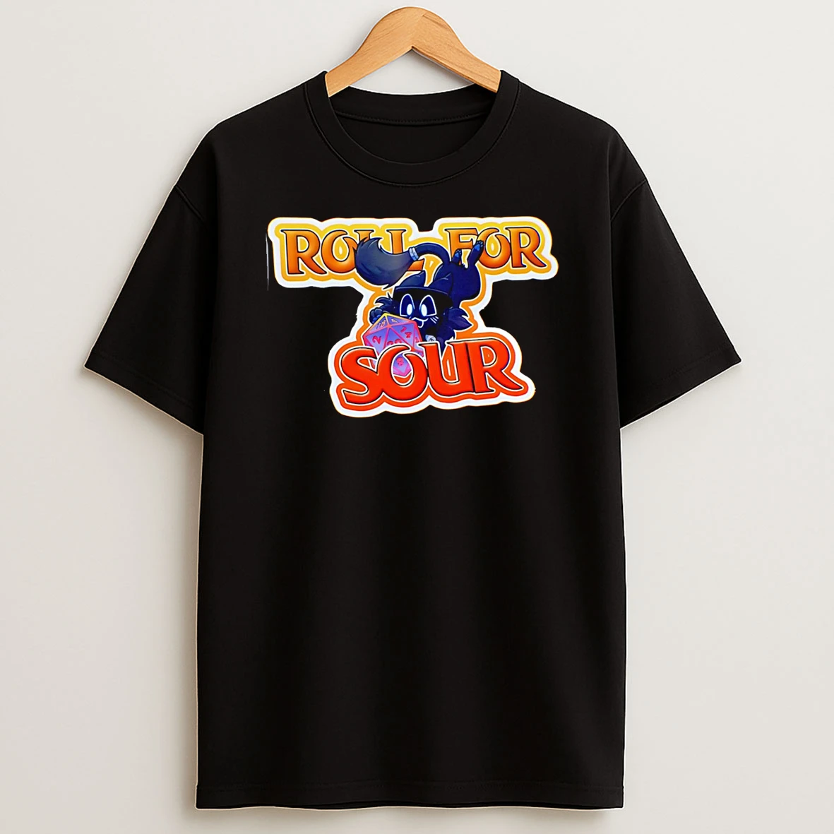 Awesome Roll For Sour Black Cat Cartoon Tshirt Hoodie