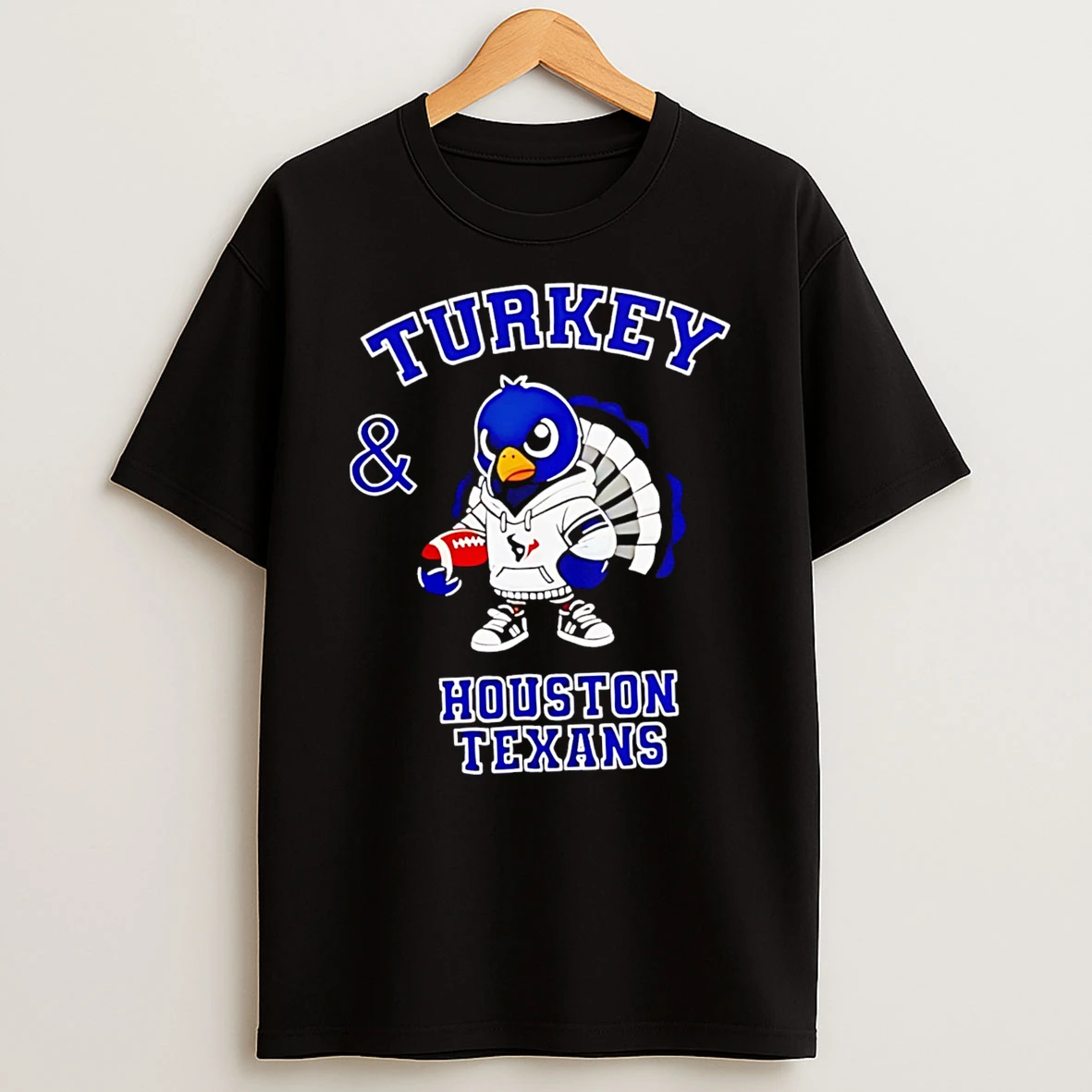 Awesome Turkey And Houston Texans Football Nfl Happy Thanksgiving Tshirt Hoodie