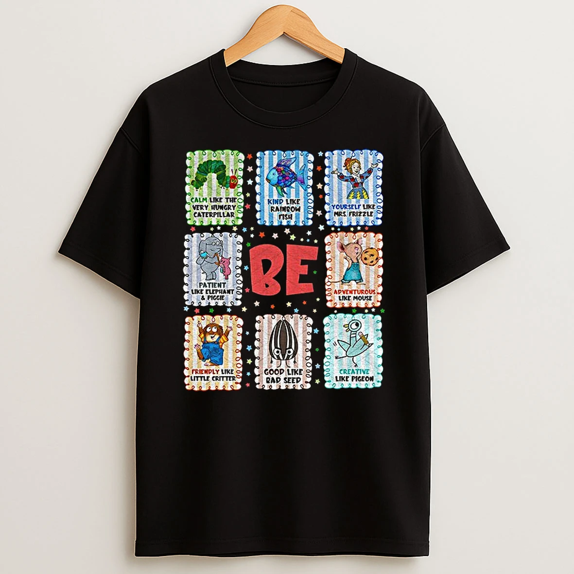 Ba Animal Calm Like The Very Hungry Caterpillar Kind Like Rainbow Fish Tshirt Hoodie
