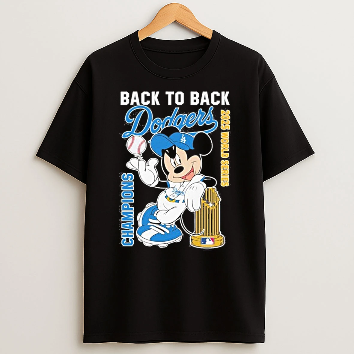 Back To Back Dodgers World Champions Mickey Mouse Tshirt Hoodie