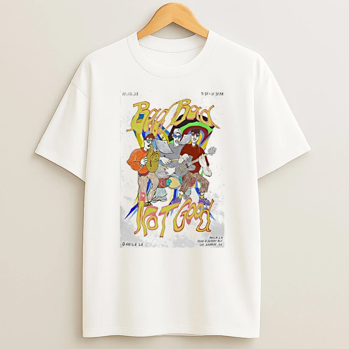 Bad Bad Not Good Los Angeles Ca November 12 2025 Concert Tshirt Hoodie