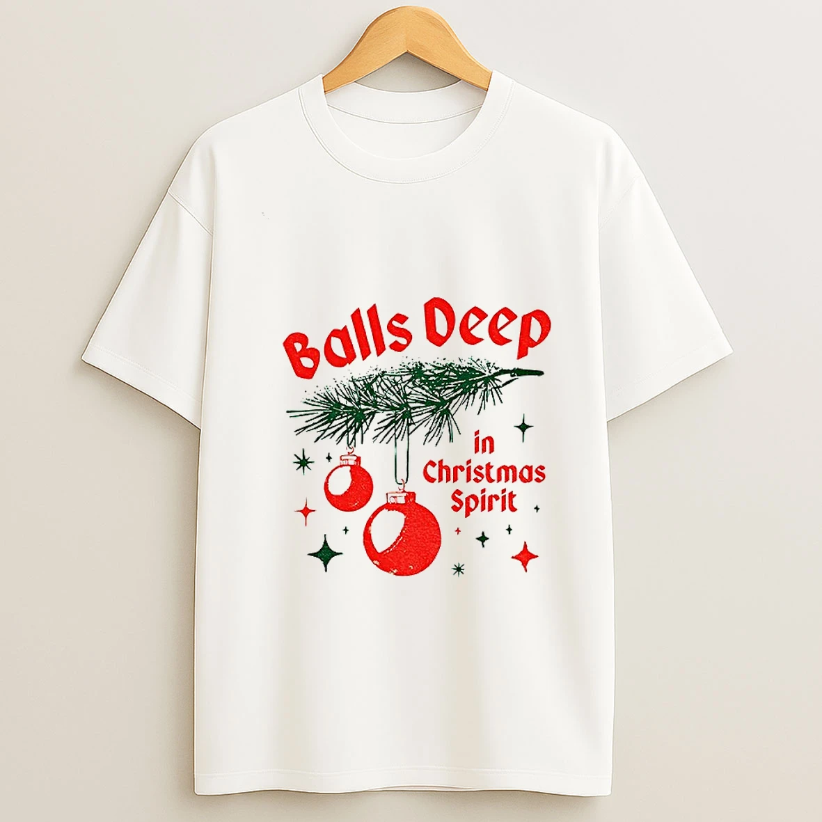 Balls Deep In Christmas Spirit Xmas 2025 Tshirt Hoodie