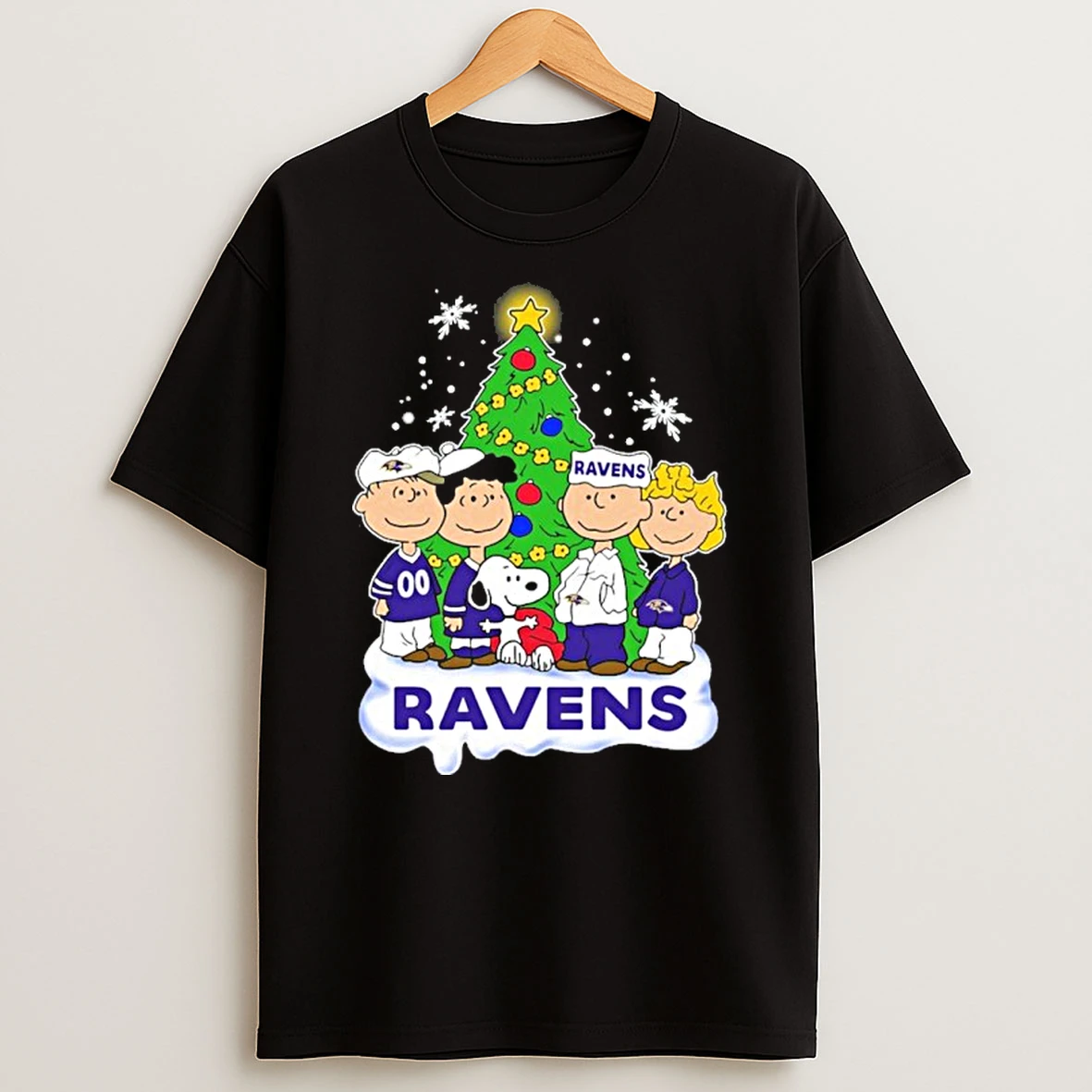 Baltimore Ravens X The Peanuts Christmas 2025 Tshirt Hoodie