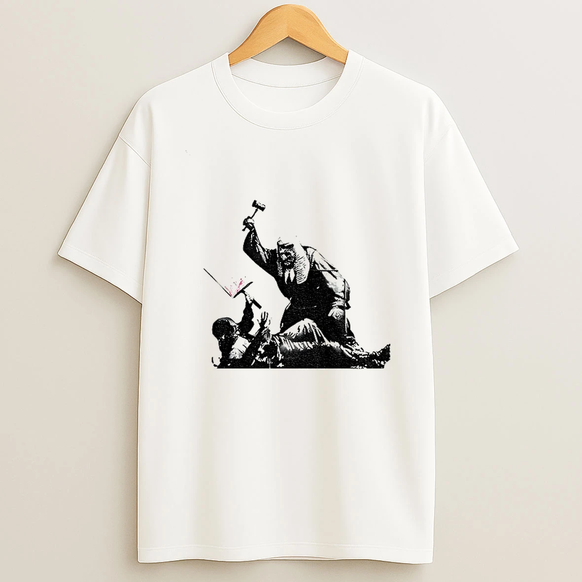 Banksy Royal Courts Of Justice Mural Tshirt Hoodie