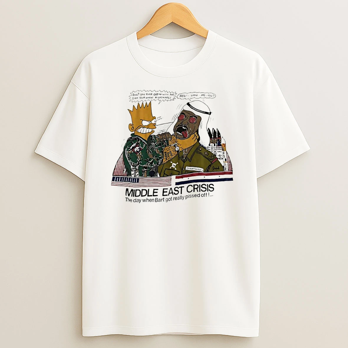 Bart Simpson Middle East Crisis The Day When Bart Got Really Pissed Off Circle Tshirt Hoodie