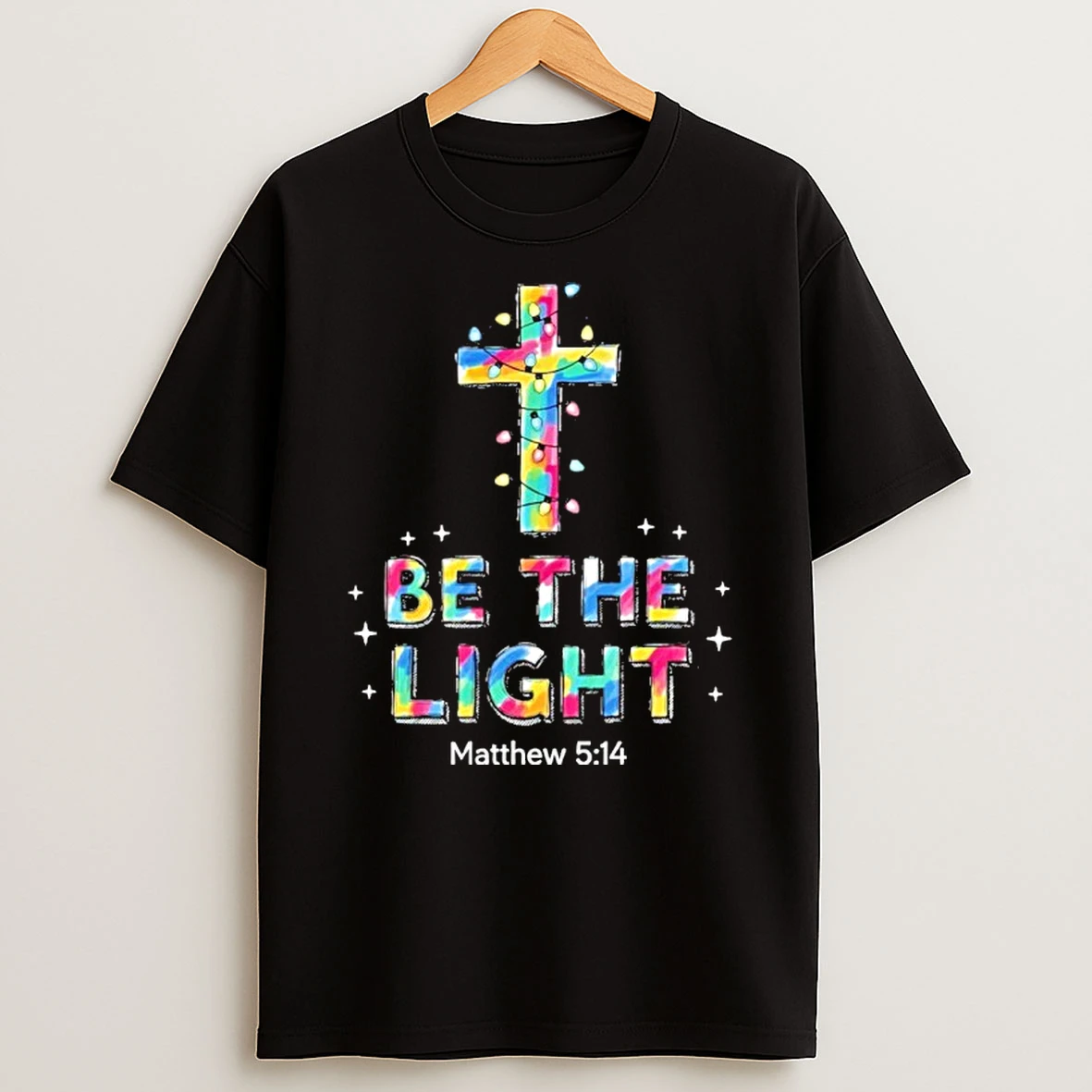 Be The Light Christmas Jesus Cross Tshirt Hoodie