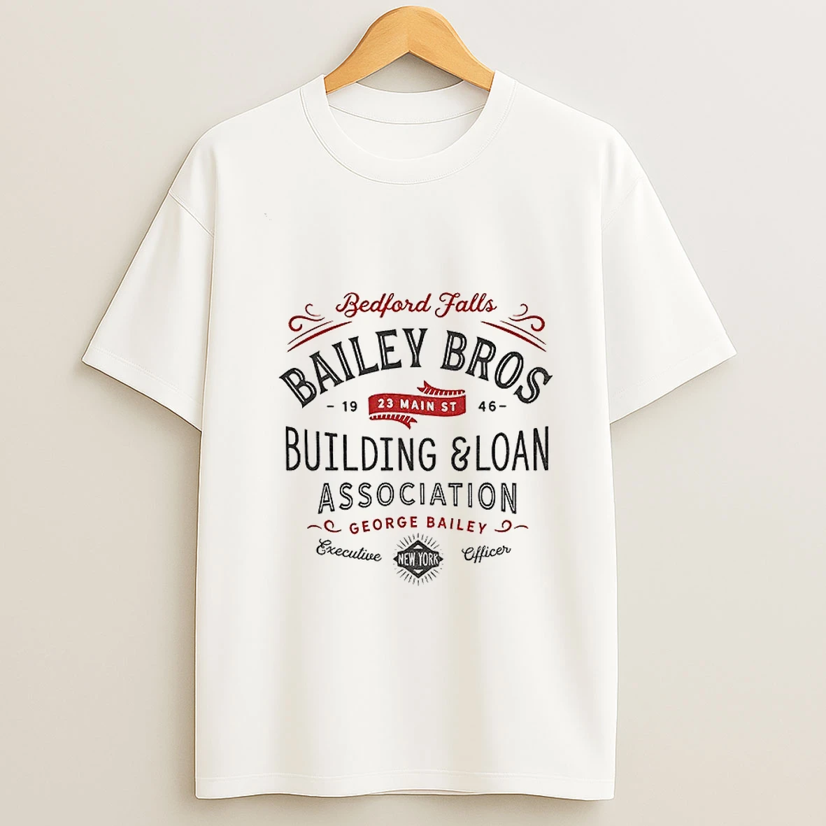 Bedford Falls Bailey Brothers Building And Loan Association George Bailey Ny Tshirt Hoodie