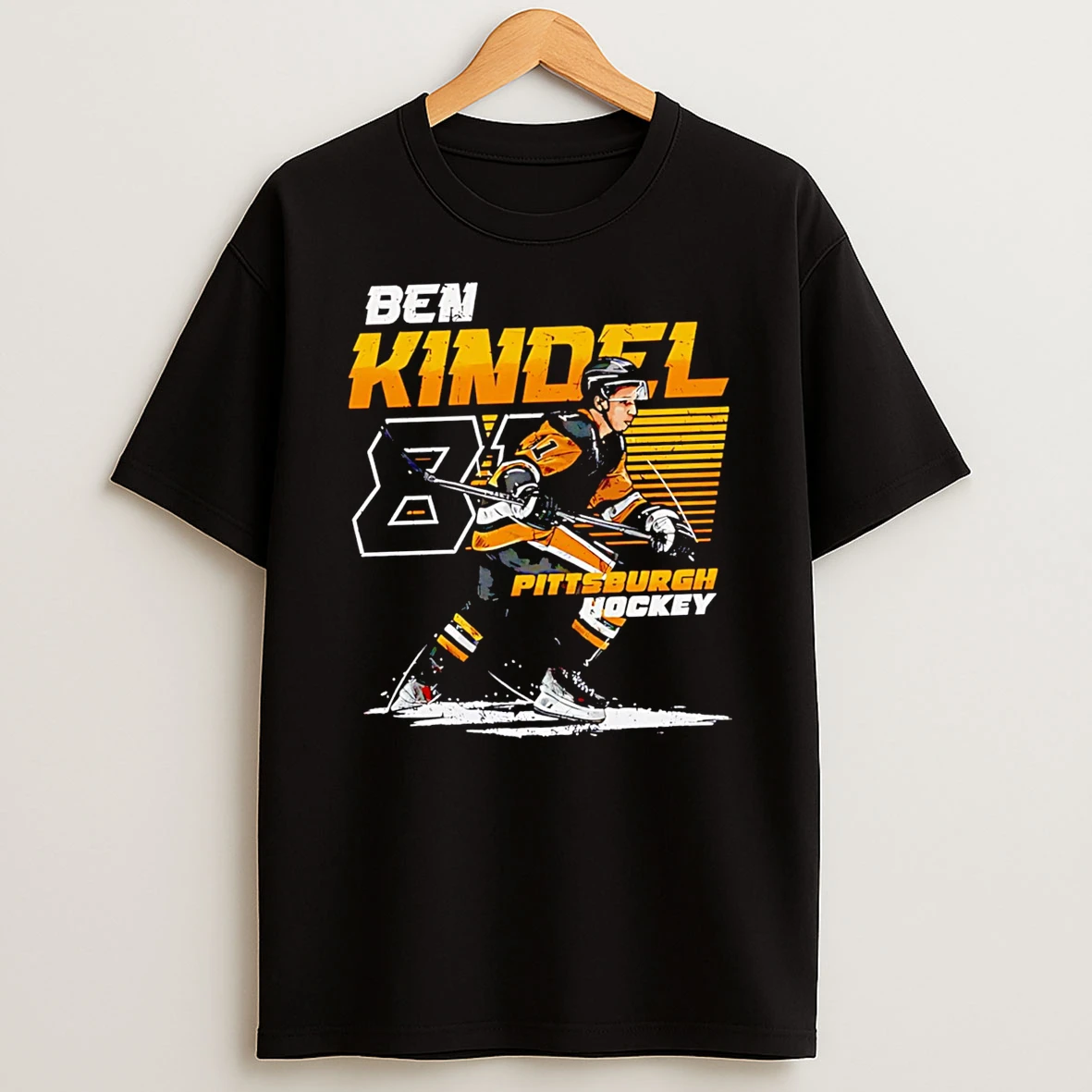 Ben Kindel 81 Pittsburgh Hockey Player Name Stylish Tshirt Hoodie