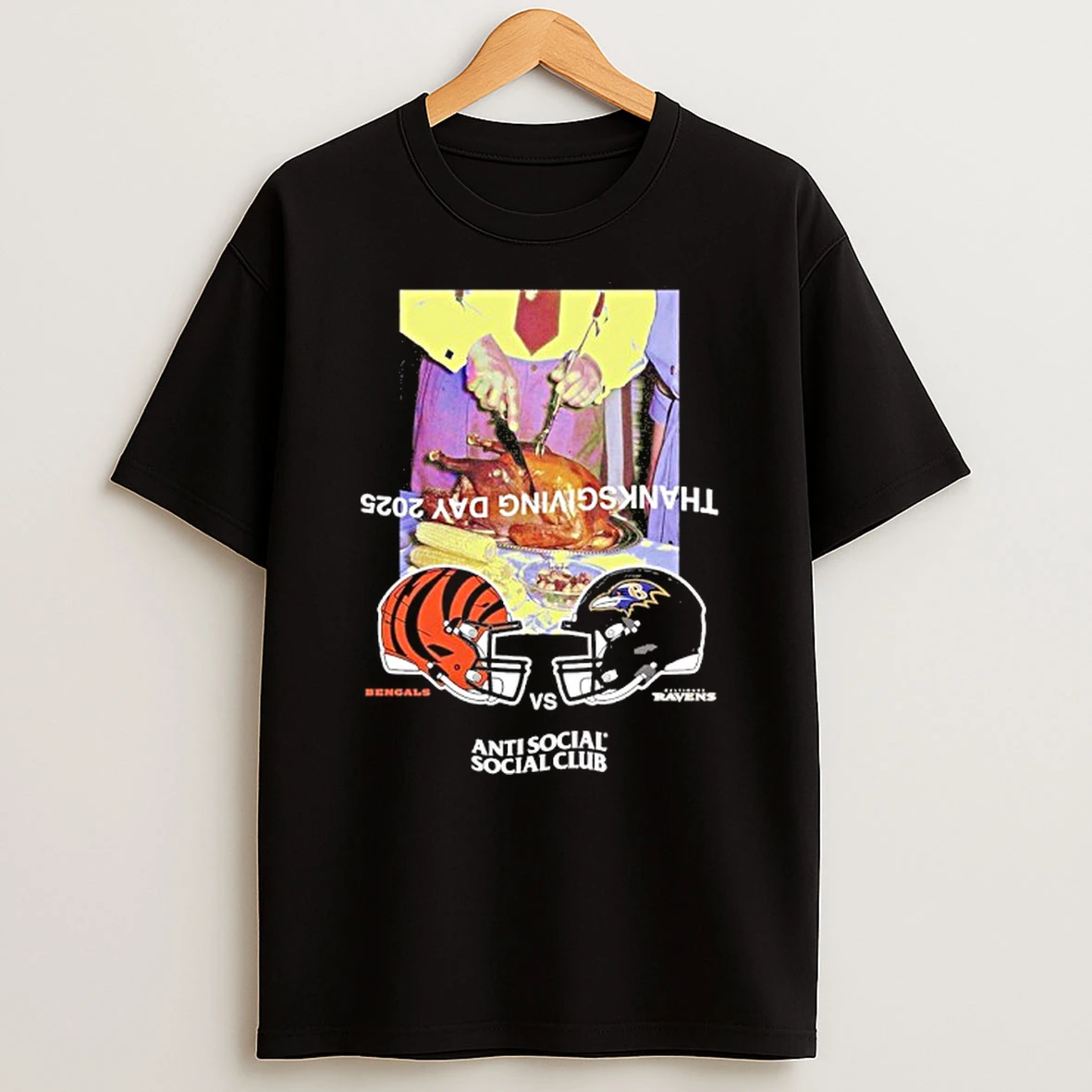 Bengals Vs Ravens Thanksgiving Day 2025 Matchup Tshirt Hoodie