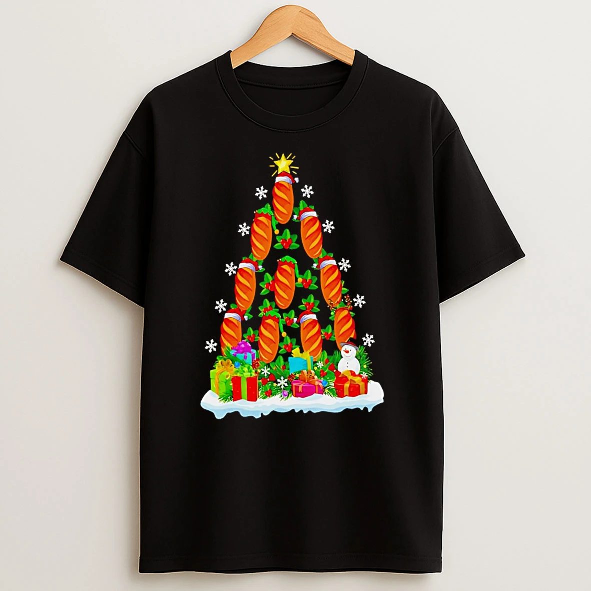 Best Baguette Xmas Holiday Santa Baguette Christmas Tshirt Hoodie