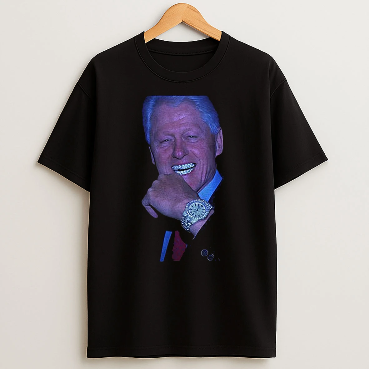 Bill Clinton Grillz Teeth Photo Tshirt Hoodie