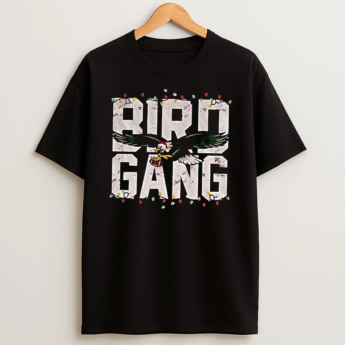 Bird Gang Christmas Retro Sundays Birds Green Lights Tshirt Hoodie