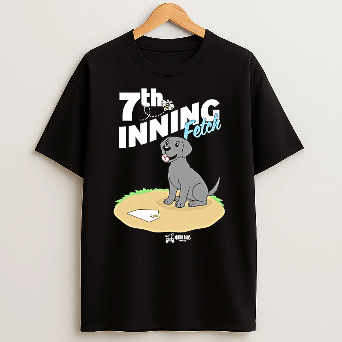 Black Lab 7th Inning Fetch Tshirt Hoodie