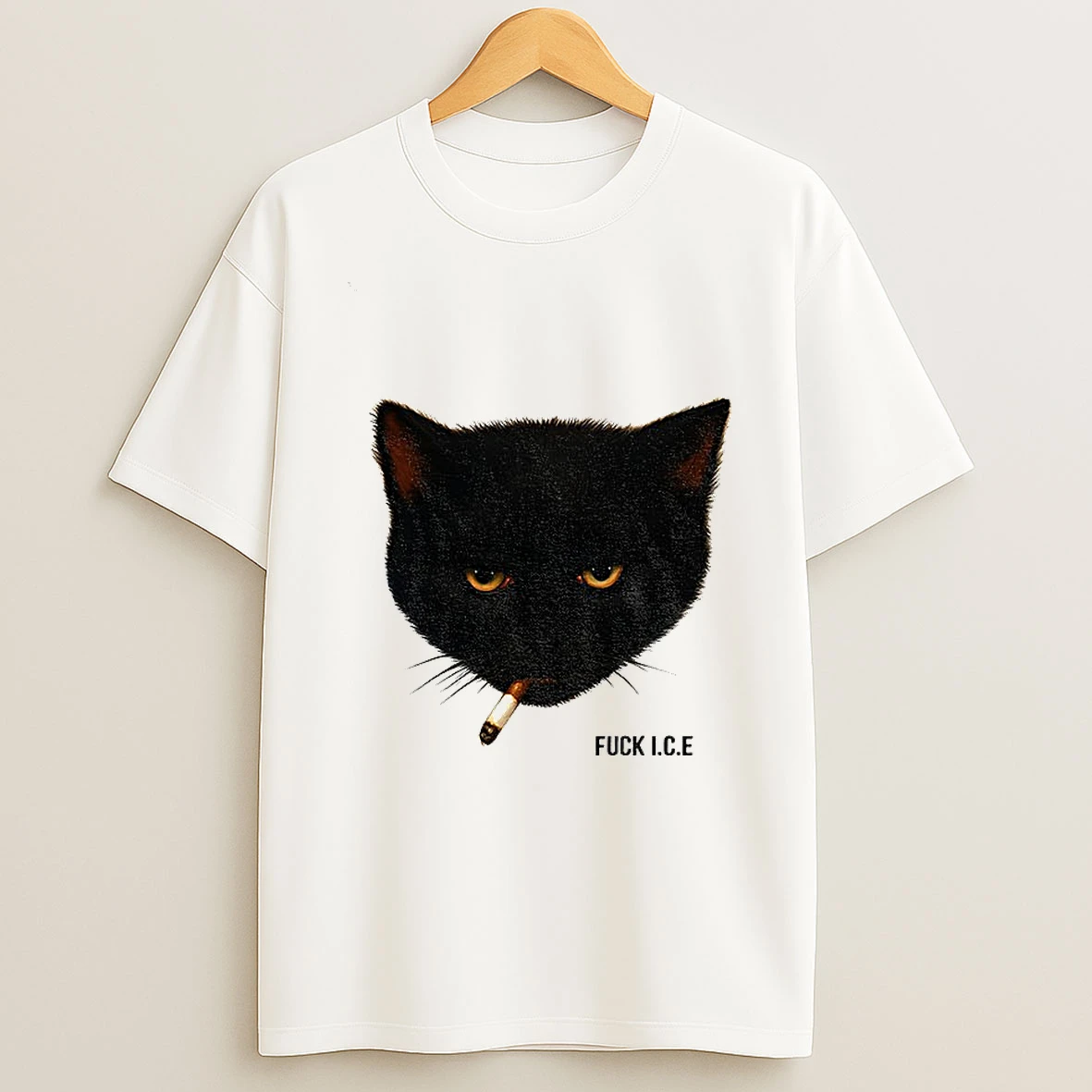 Black Cat Fuck Ice Smoking Tshirt Hoodie
