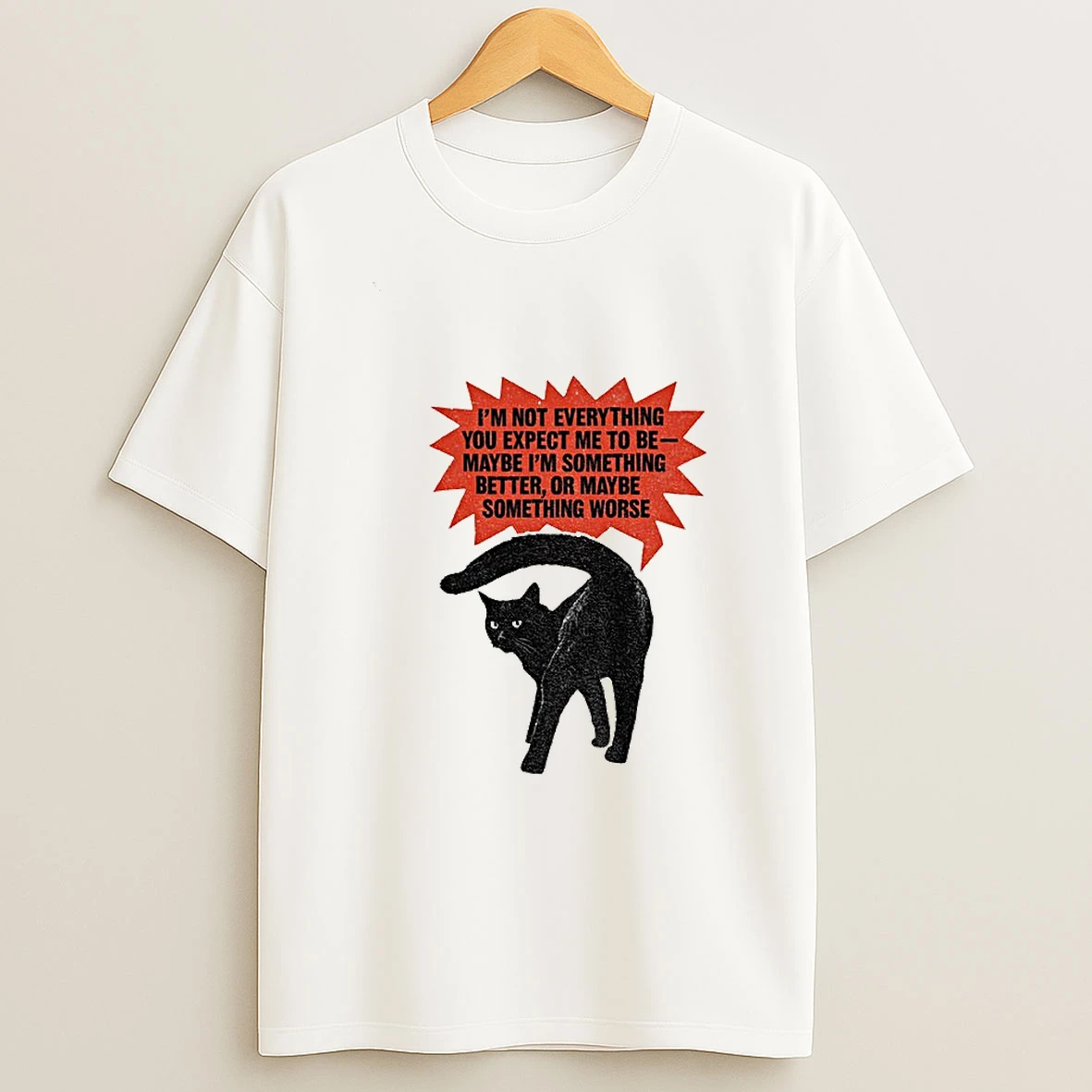 Black Cat If Mirrors Never Lie Mine Mustve Told The Truth Too Hard Vintage Tshirt Hoodie