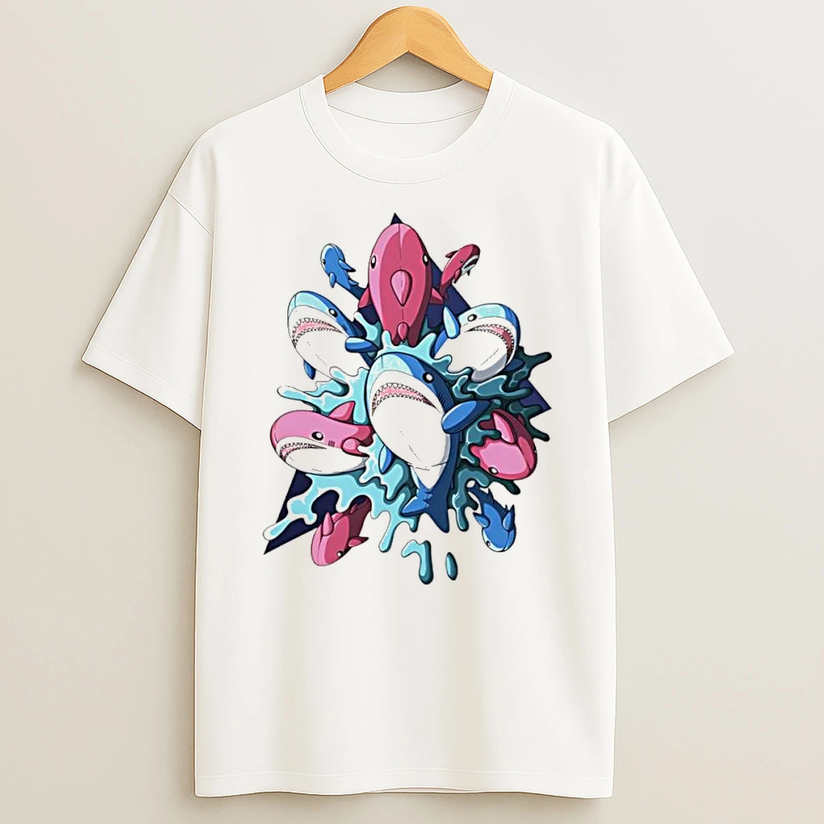 Blahaj Shark Graphic Tshirt Hoodie
