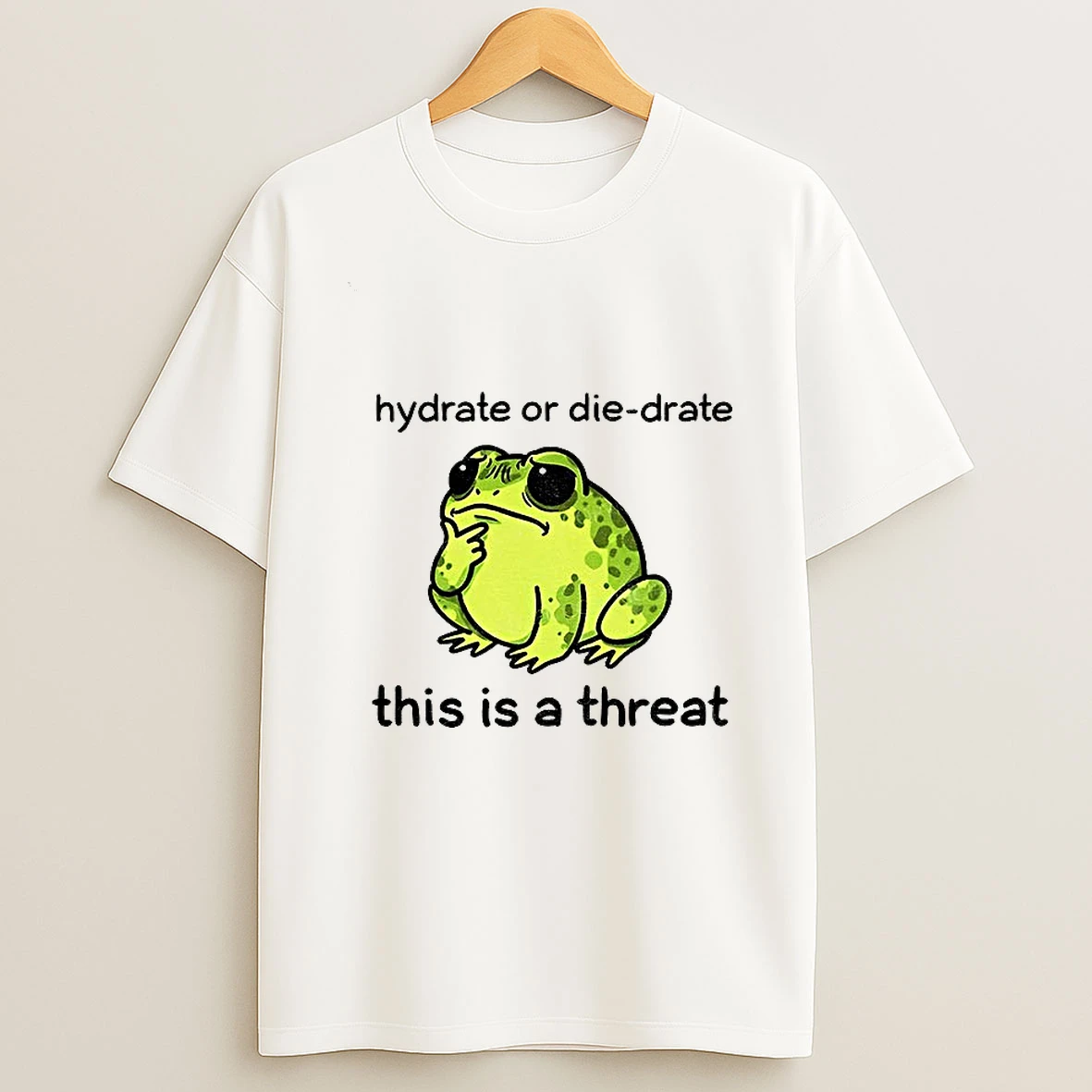 Bmwptbbz Thinking Frog Meme Hydrate Or Die Drate This Is A Threat Tshirt Hoodie