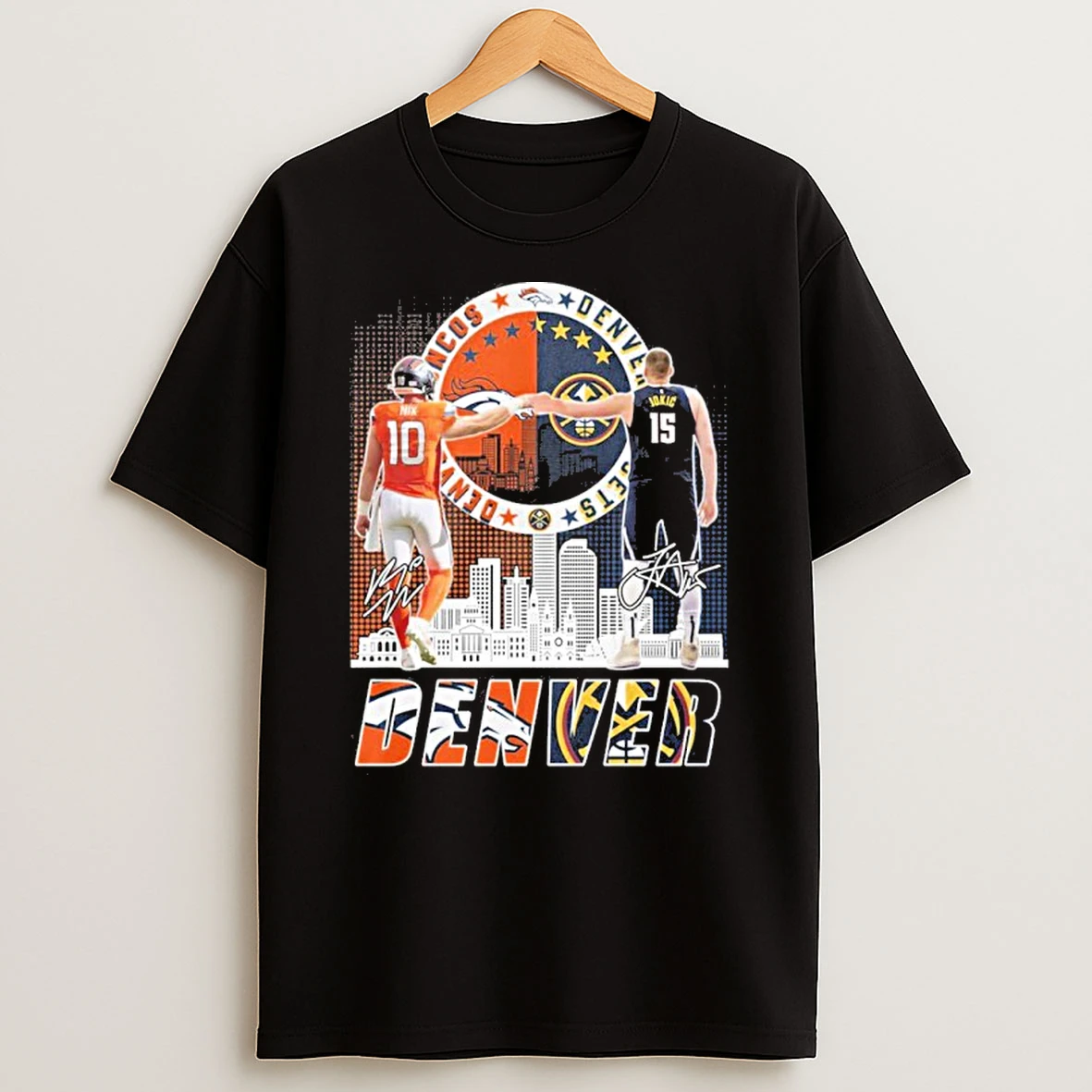 Bo Nix And Nikola Jokic Denver Sports Players Tshirt Hoodie