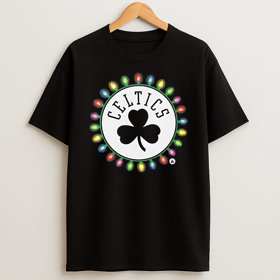 Boston Celtics Logo Lights Merry Christmas Tshirt Hoodie