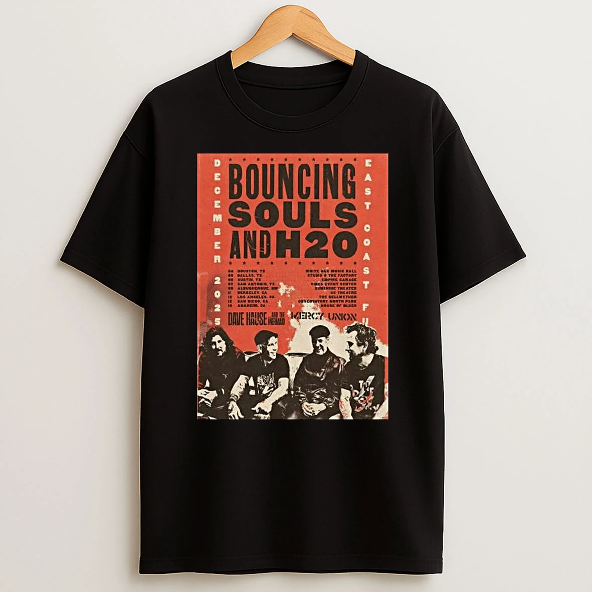 Bouncing Souls And H20 December 2025 Ecfu Tour Tshirt Hoodie