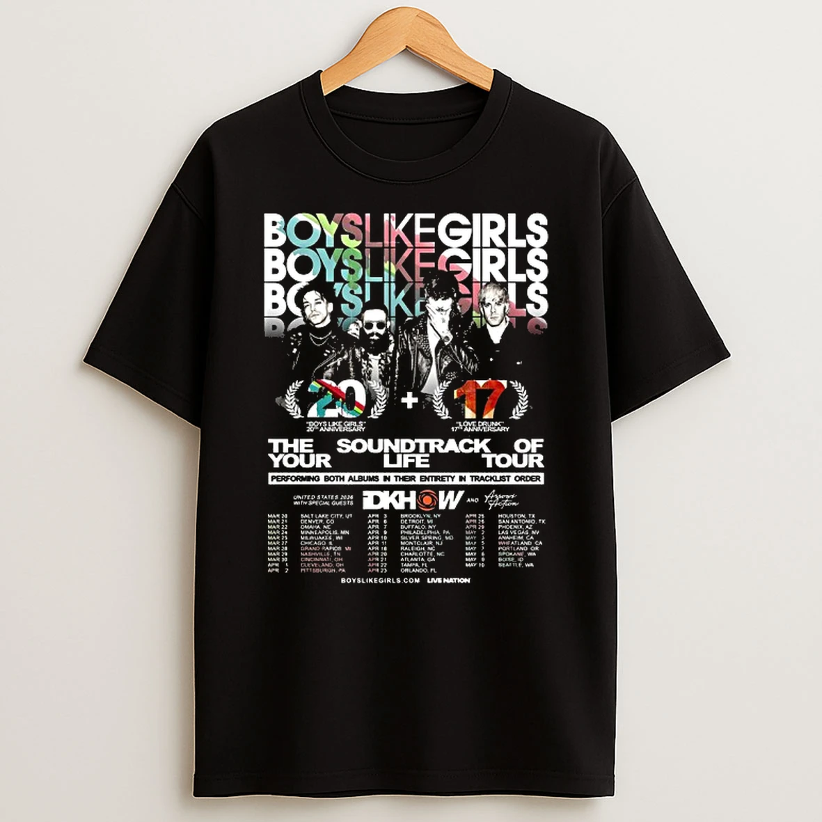 Boys Like Girls The Soundtrack Of Your Life 2026 Tour Tshirt Hoodie