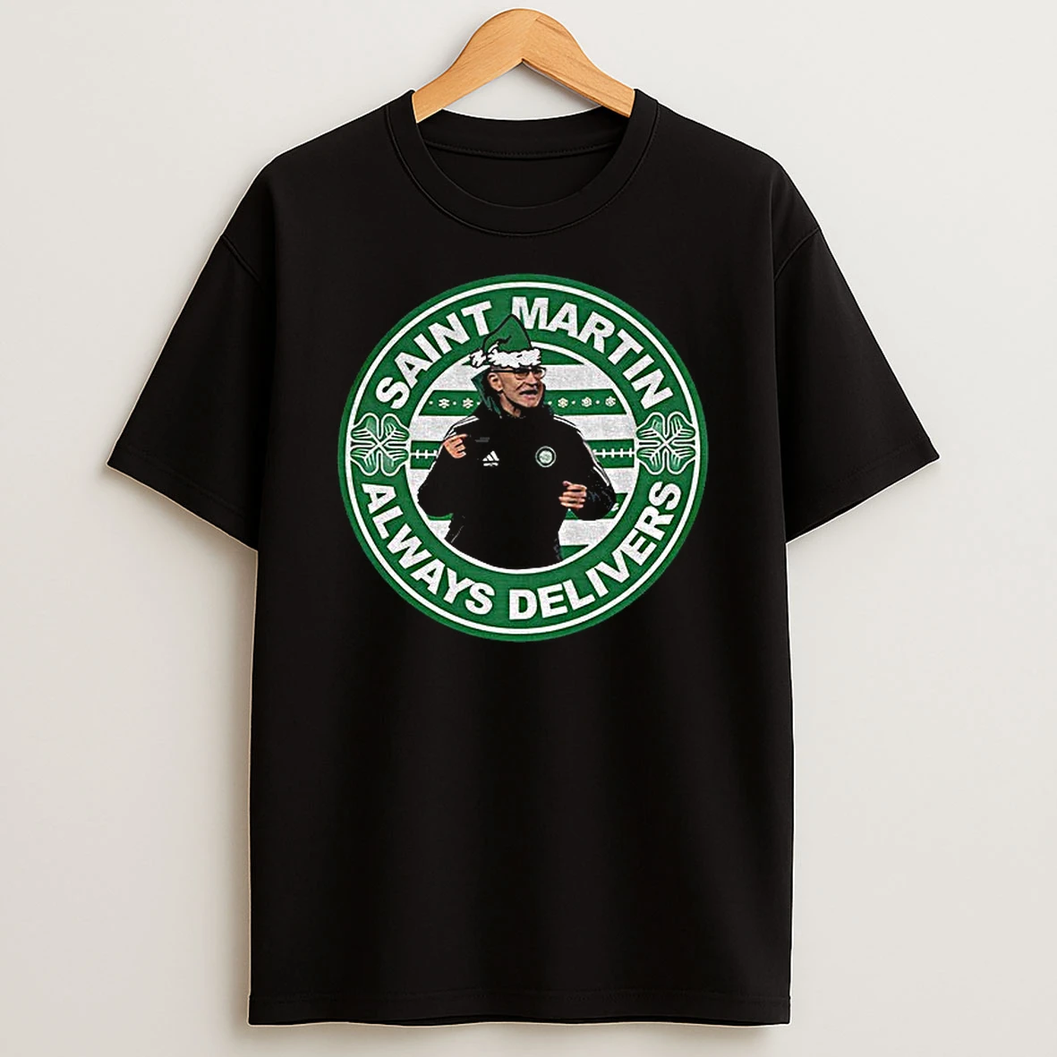 Brendan Rodgers Celtic F C Coach Saint Martin Always Delivers Merry Christmas Tshirt Hoodie