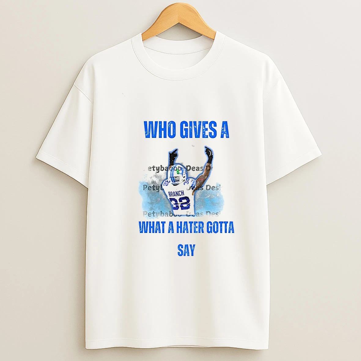 Brian Branch Detroit Lions 32 Who Cares What A Hater Says Tshirt Hoodie