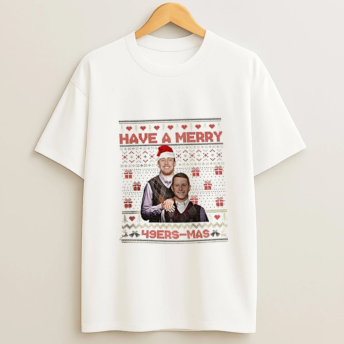 Brock Purdy George Kittle San Francisco Football Have A Merry 49ers Mas Tshirt Hoodie