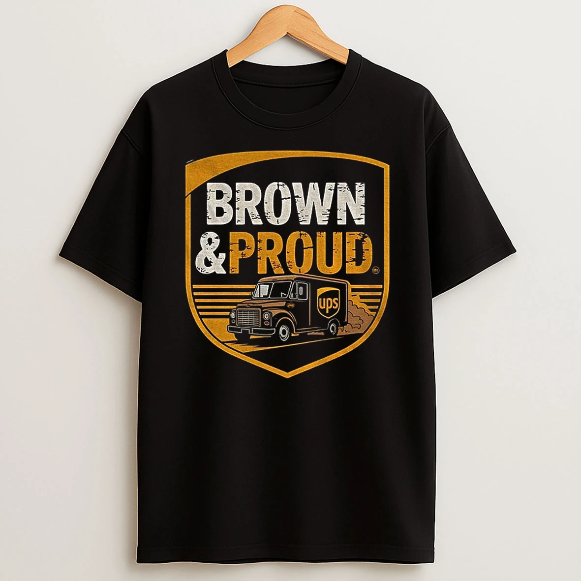 Brown And Proud Ups Ups Driver Pride Logo Tshirt Hoodie