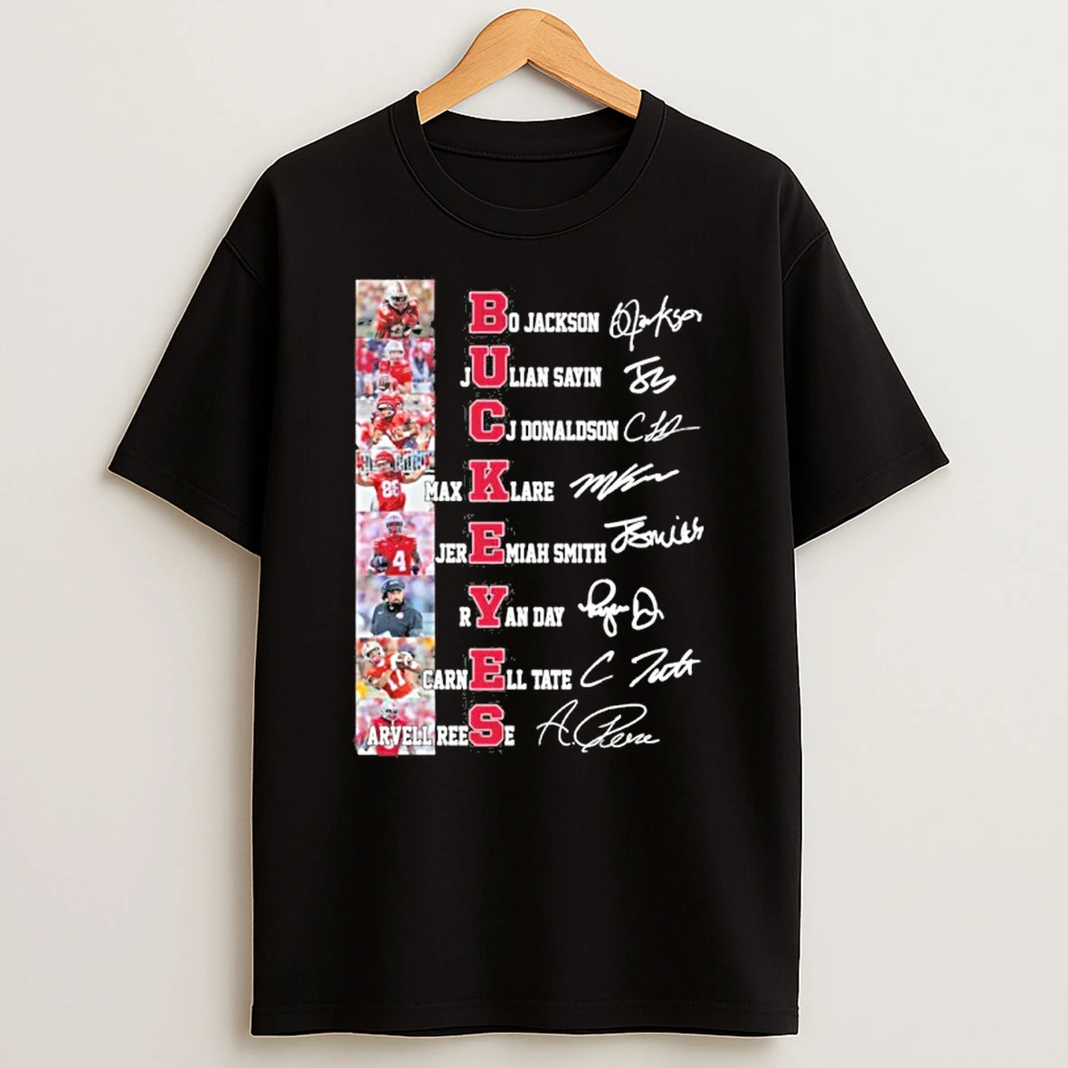 Buckeyes Team Player Signature Tshirt Hoodie