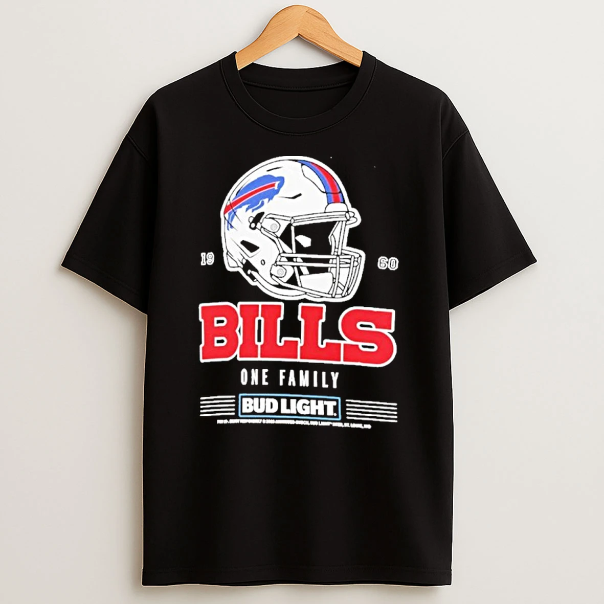 Bud Light X Buffalo Bills One Family Helmet Tshirt Hoodie