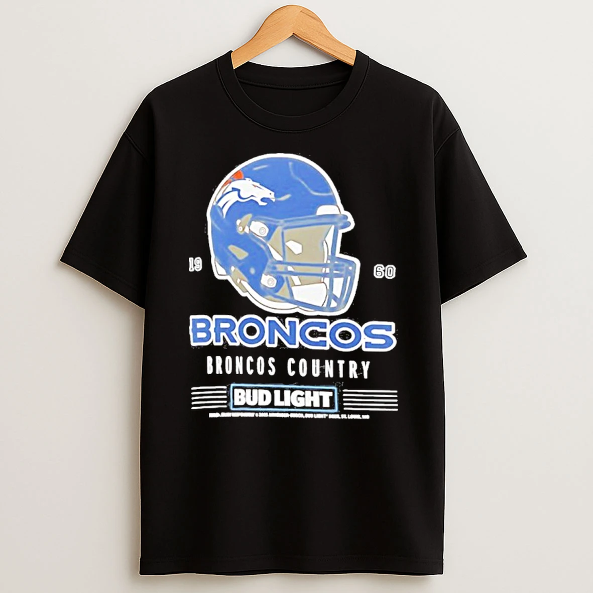 Bud Light X Denver Broncos Broncos Country Helmet Tshirt Hoodie